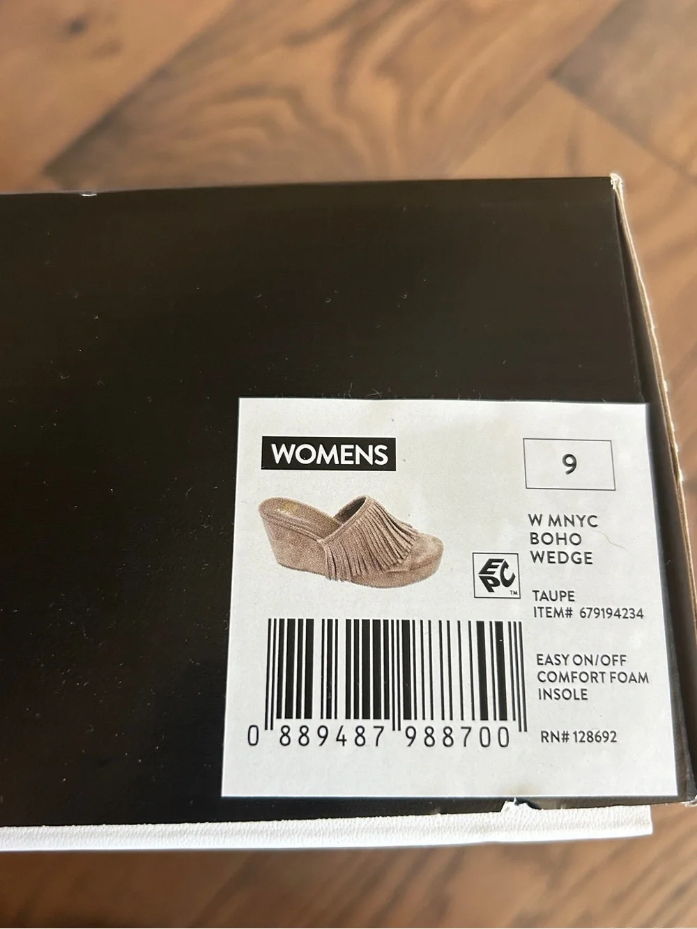 NWT! Madden NYC Women's Fringe Boho Taupe Faux Suede Wedge Platform Sandal Sz 9